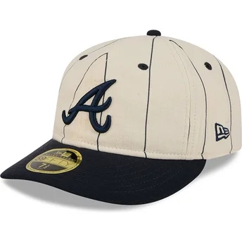 Čepice zaoblená béžová přiléhavá 59FIFTY Retro Crown Linen Atlanta Braves MLB New Era