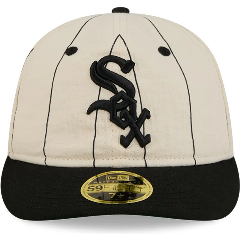 gorra-plana-beige-ajustada-59fifty-retro-crown-linen-de-chicago-white-sox-mlb-de-new-era