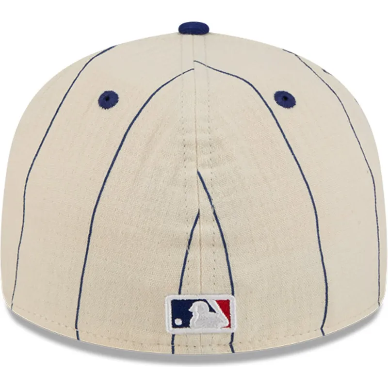 gorra-curva-beige-ajustada-59fifty-retro-crown-linen-de-los-angeles-dodgers-mlb-de-new-era
