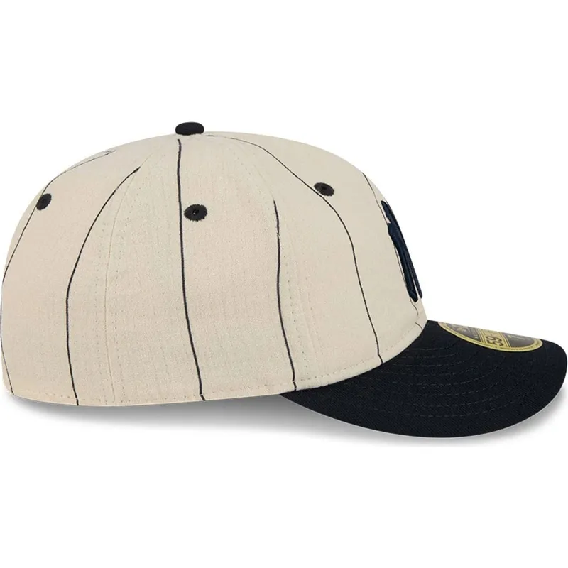 gorra-curva-beige-ajustada-59fifty-retro-crown-linen-de-new-york-yankees-mlb-de-new-era