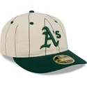 bojd-beige-justerad-keps-59fifty-retro-crown-linen-fran-oakland-athletics-mlb-av-new-era
