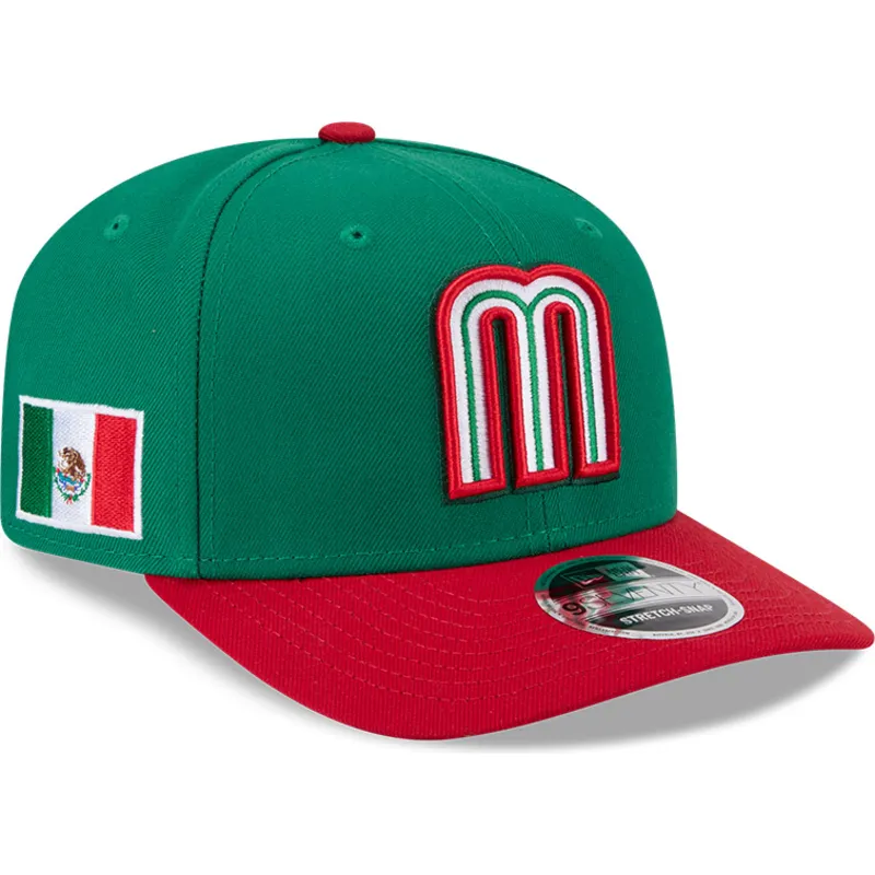 cepice-zaoblena-zelena-snapback-9seventy-stretch-snap-mexico-2026-world-baseball-classic-world-baseball-classic-new-era