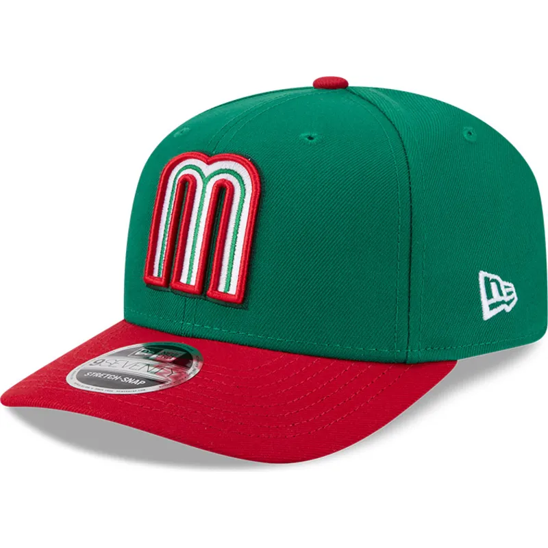 cepice-zaoblena-zelena-snapback-9seventy-stretch-snap-mexico-2026-world-baseball-classic-world-baseball-classic-new-era