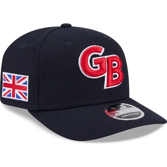 Marineblaue gebogene Snapback-Kappe 9SEVENTY Stretch Snap Great Britain 2026 World Baseball Classic von New Era