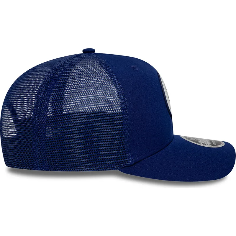 blaue-trucker-kappe-9seventy-stretch-snap-circle-spring-training-der-los-angeles-dodgers-mlb-von-new-era