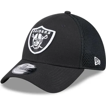 Čepice zaoblená černá přiléhavý 39THIRTY Evergreen Neo Las Vegas Raiders NFL New Era
