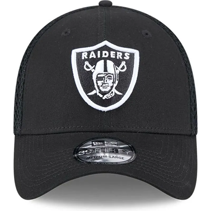 cepice-zaoblena-zadne-zvire-cerna-prilehavy-39thirty-evergreen-neo-las-vegas-raiders-nfl-new-era