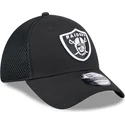cepice-zaoblena-zadne-zvire-cerna-prilehavy-39thirty-evergreen-neo-las-vegas-raiders-nfl-new-era