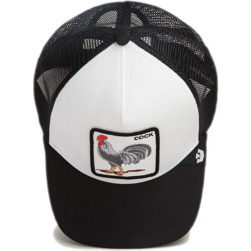 gorra-trucker-blanca-y-negra-gallo-cock-rooster-the-farm-de-goorin-bros