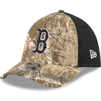 Čepice zaoblená maskáčová přiléhavý 39THIRTY M-Crown A Frame Realtree Boston Red Sox MLB New Era