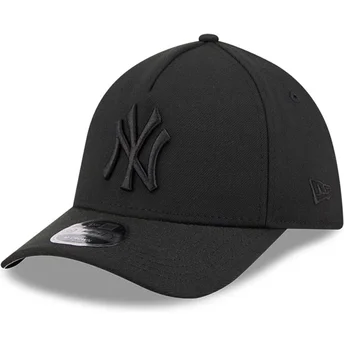 Schwarze gebogene verstellbare Kappe mit schwarzem Logo 39THIRTY M-Crown A Frame von New York Yankees MLB von New Era