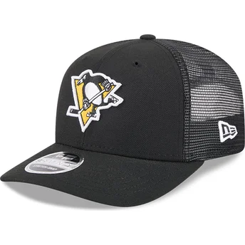 Čepice zaoblená černá snapback 9SEVENTY Stretch Snap Evergreen Pittsburgh Penguins NHL New Era