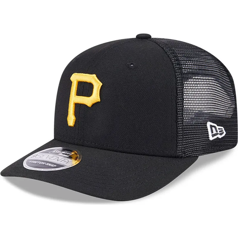 svart-trucker-keps-9seventy-stretch-snap-evergreen-fran-pittsburgh-pirates-mlb-av-new-era