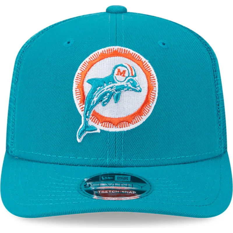 trucker-9seventy-stretch-snap-evergreen-helmet-miami-dolphins-nfl-new-era