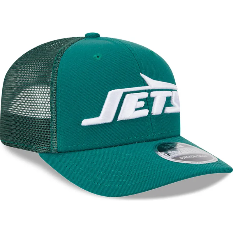 grune-trucker-kappe-9seventy-stretch-snap-evergreen-der-new-york-jets-nfl-von-new-era