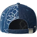 kangol-curved-brim-denim-mashup-medium-blue-floral-navy-blue-adjustable-cap
