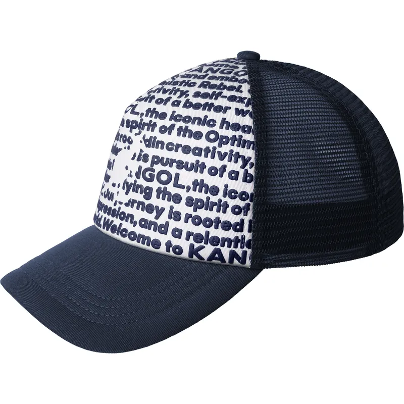 truckerkeps-marinbla-fine-print-fran-kangol