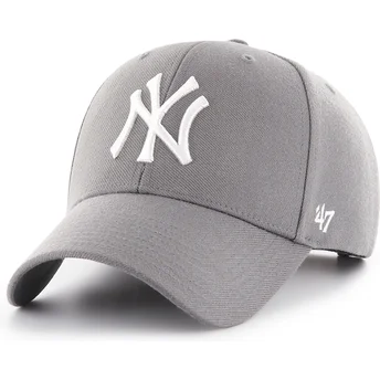 Gorra curva gris oscuro snapback MVP de New York Yankees MLB de 47 Brand