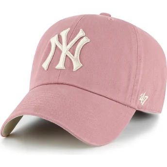 Cap zaoblená pink adjustable strap Clean Up Ballpark New York Yankees MLB 47 Brand