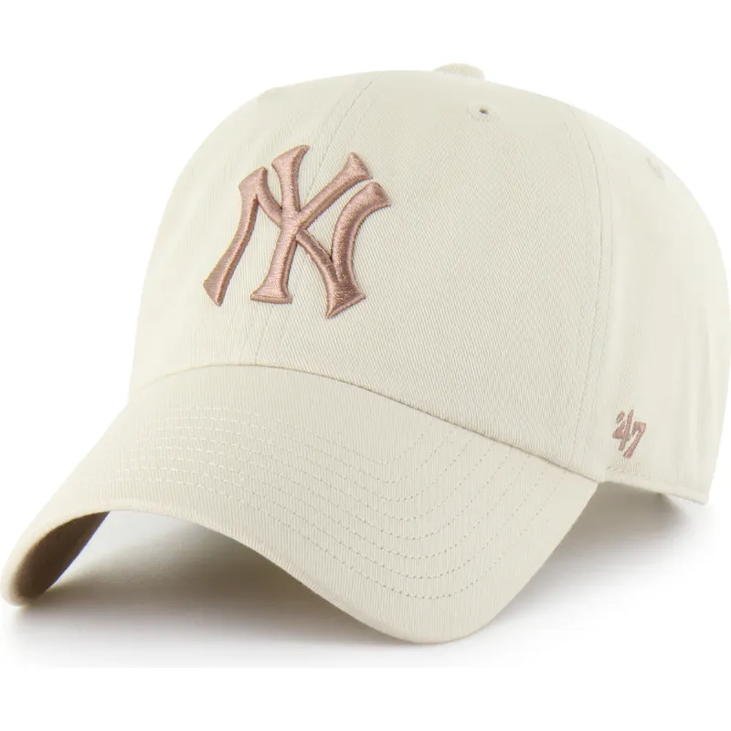 cepice-zaoblena-bezova-nastavitelny-clean-up-ballpark-mojave-new-york-yankees-mlb-47-brand