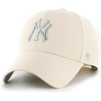 Čepice zaoblená béžová snapback MVP Ballpark New York Yankees MLB 47 Brand