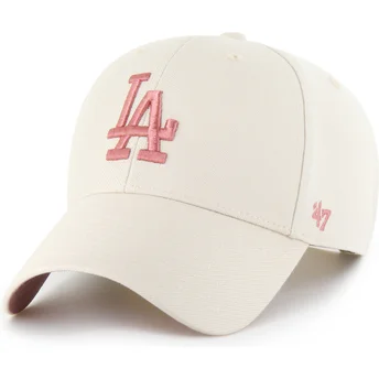 Cap zaoblená beige snapback rosa MVP Ballpark Los Angeles Dodgers MLB 47 Brand