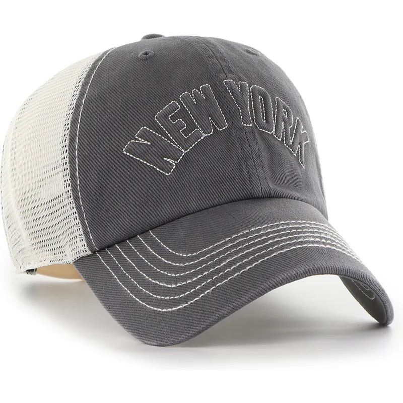 svart-trucker-keps-clean-up-trailer-script-mesh-fran-new-york-yankees-mlb-av-47-brand