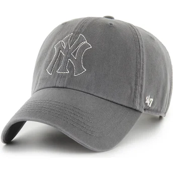 Čepice zaoblená šedá nastavitelný pásek Clean Up Trailer New York Yankees MLB 47 Brand