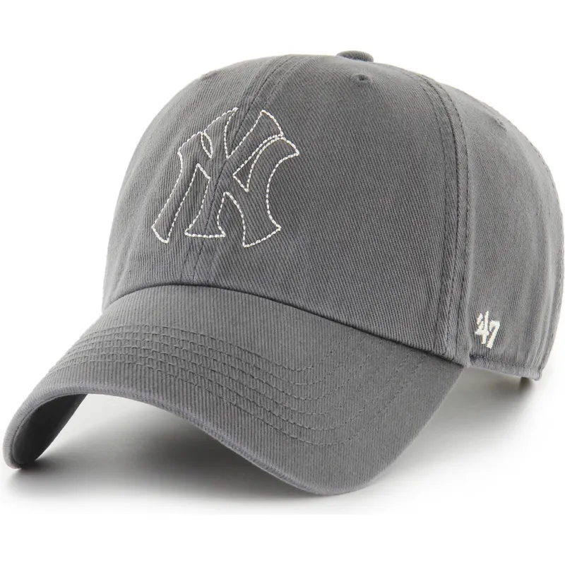 cap-zaoblena-gray-adjustable-strap-clean-up-trailer-new-york-yankees-mlb-47-brand
