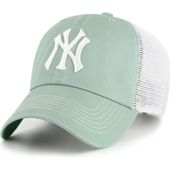 Čepice zaoblená zelená snapback Clean Up Trawler New York Yankees MLB 47 Brand
