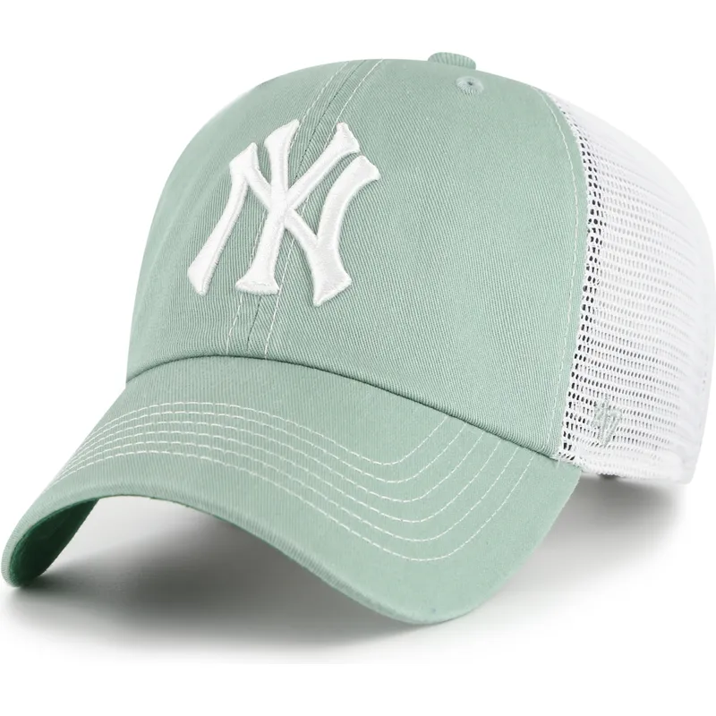 cepice-zaoblena-zelena-snapback-clean-up-trawler-new-york-yankees-mlb-47-brand