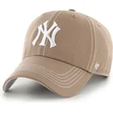 cepice-zaoblena-hneda-nastavitelny-clean-up-contrast-stitch-new-york-yankees-mlb-47-brand