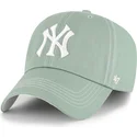 47-brand-curved-brim-clean-up-contrast-stitch-new-york-yankees-mlb-green-adjustable-cap