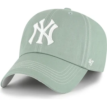 Čepice zaoblená zelená nastavitelný Clean Up Contrast Stitch New York Yankees MLB 47 Brand