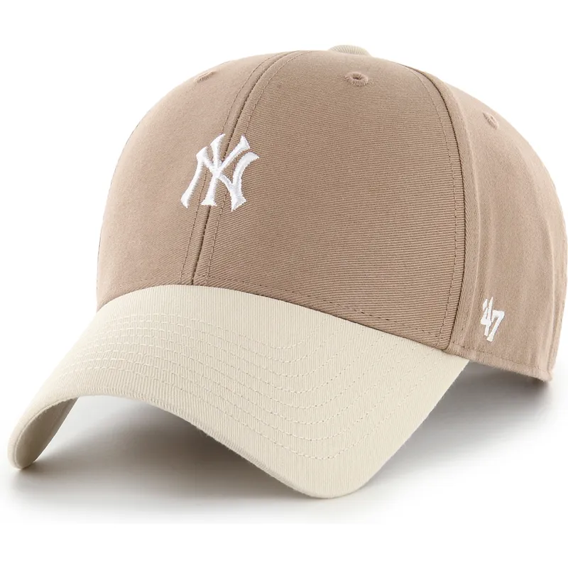 cepice-zaoblena-hneda-nastavitelny-pasek-mvp-base-runner-two-tone-legend-new-york-yankees-mlb-47-brand