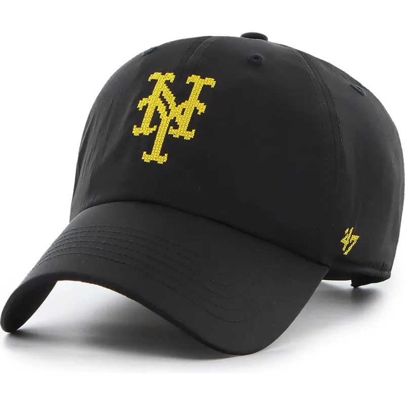 cepice-zaoblena-cerna-nastavitelny-clean-up-eight-bit-hero-new-york-mets-mlb-47-brand