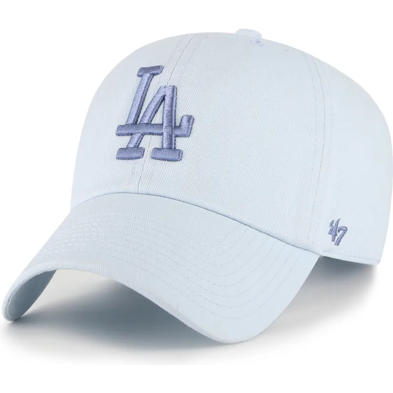 cepice-zaoblena-modra-nastavitelny-pasek-clean-up-no-loop-label-los-angeles-dodgers-mlb-47-brand