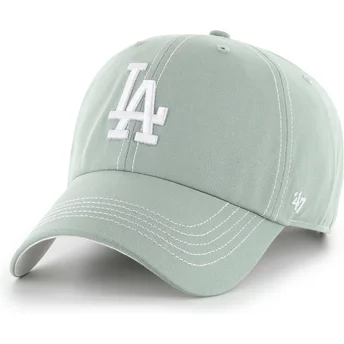 Čepice zaoblená zelená nastavitelný Clean Up Contrast Stitch Los Angeles Dodgers MLB 47 Brand