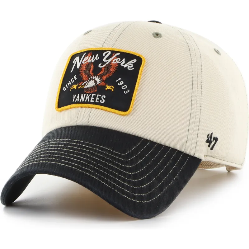cepice-zaoblena-bezova-nastavitelny-pasek-clean-up-keepsake-new-york-yankees-mlb-47-brand