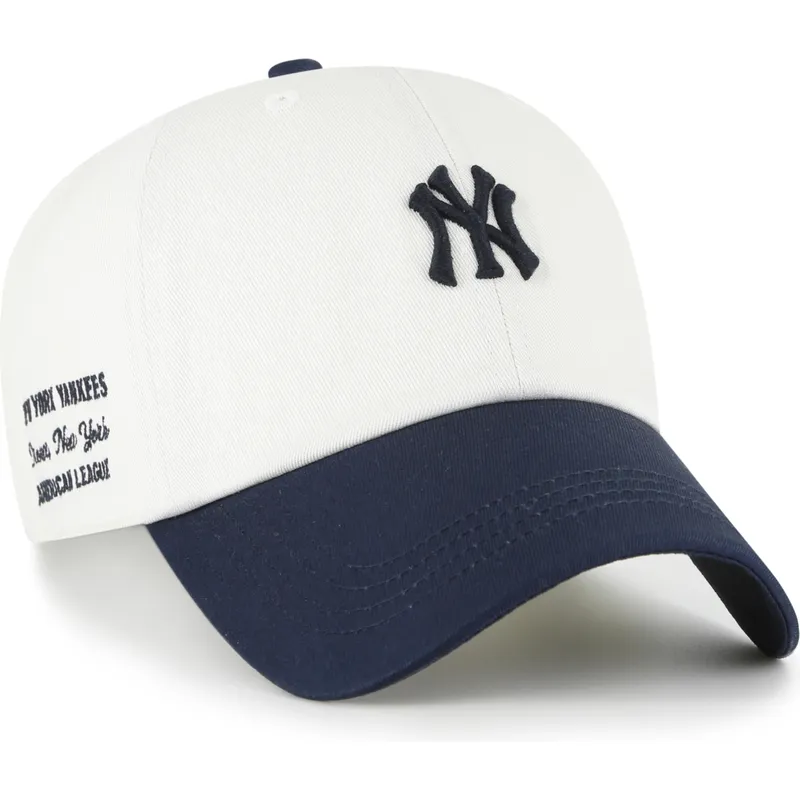 cepice-zaoblena-bezova-nastavitelny-pasek-clean-up-contemporary-two-tone-new-york-yankees-mlb-47-brand