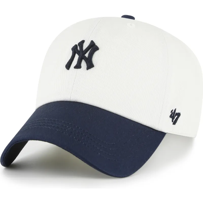 cepice-zaoblena-bezova-nastavitelny-pasek-clean-up-contemporary-two-tone-new-york-yankees-mlb-47-brand