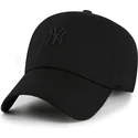 svart-bojd-justerbar-keps-med-svart-logotyp-clean-up-contemporary-two-tone-fran-new-york-yankees-mlb-av-47-brand