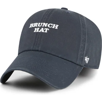 Marineblaue verstellbare gebogene Kappe Brunch Hat Clean Up Phrase Base Runner Icon von 47 Brand