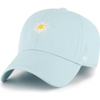 47 Brand Curved Brim Flower Clean Up Nature Base Runner Icon Light Blue Adjustable Cap