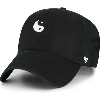 Čepice zaoblená černá nastavitelný Yin Yang Smiley Clean Up Base Runner Icon 47 Brand
