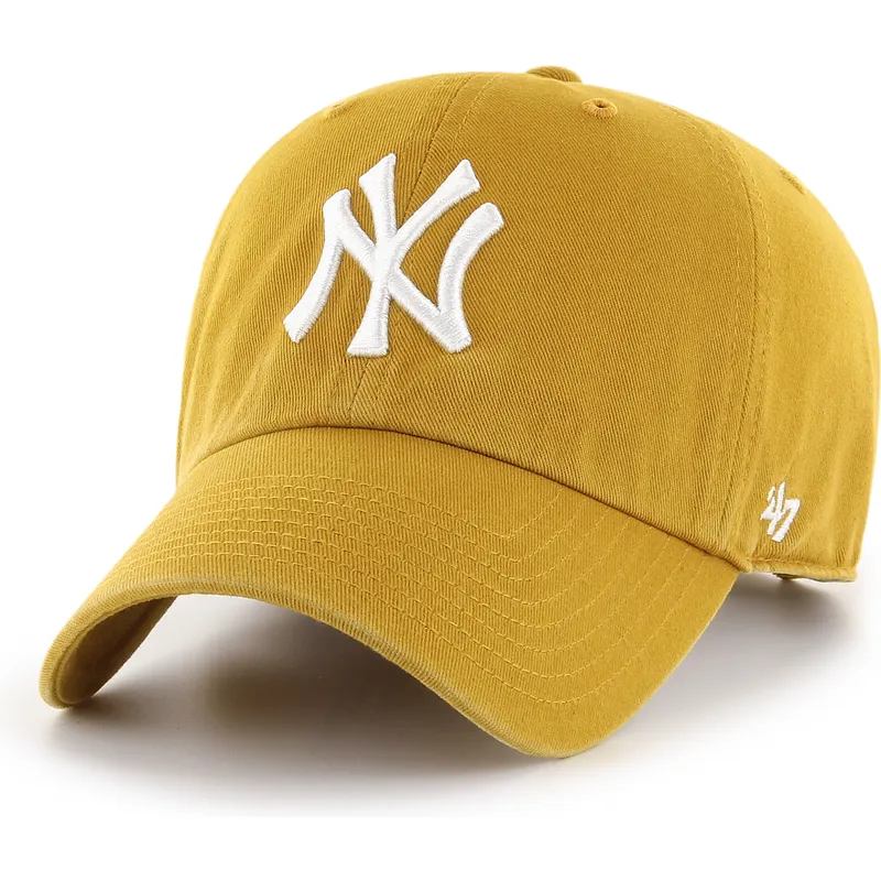 cepice-zaoblena-zluta-nastavitelny-clean-up-flat-gold-new-york-yankees-mlb-47-brand