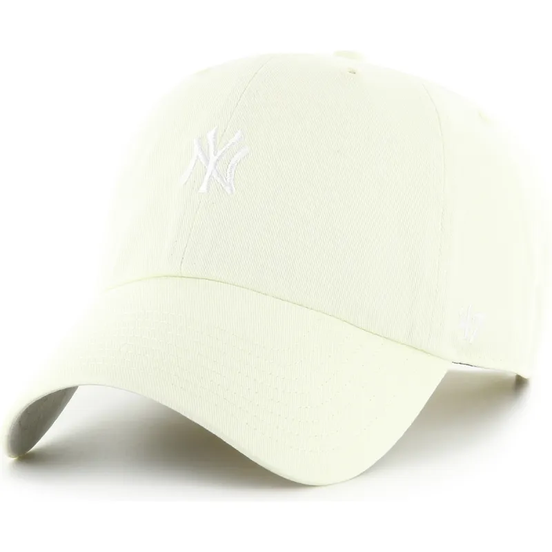 gorra-curva-amarilla-claro-ajustable-clean-up-base-runner-de-new-york-yankees-mlb-de-47-brand
