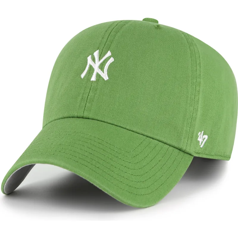 47-brand-curved-brim-clean-up-base-runner-fatigue-green-new-york-yankees-mlb-green-adjustable-cap