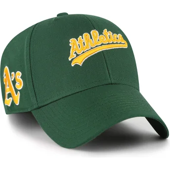 Grön böjd justerbar keps MVP Ballpark Script Shot från Oakland Athletics MLB av 47 Brand