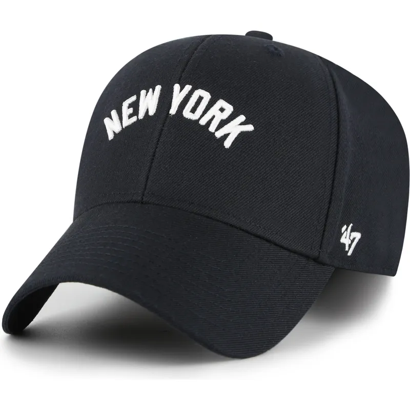 gebogene-marineblaue-verstellbare-kappe-mvp-ballpark-script-shot-der-new-york-yankees-mlb-von-47-brand